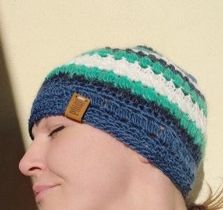 Berretta Ghiaccio Pezzo unico Fatta a mano in Italia