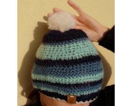 Berretta Biblu Pezzo unico Fatta a mano in Italia