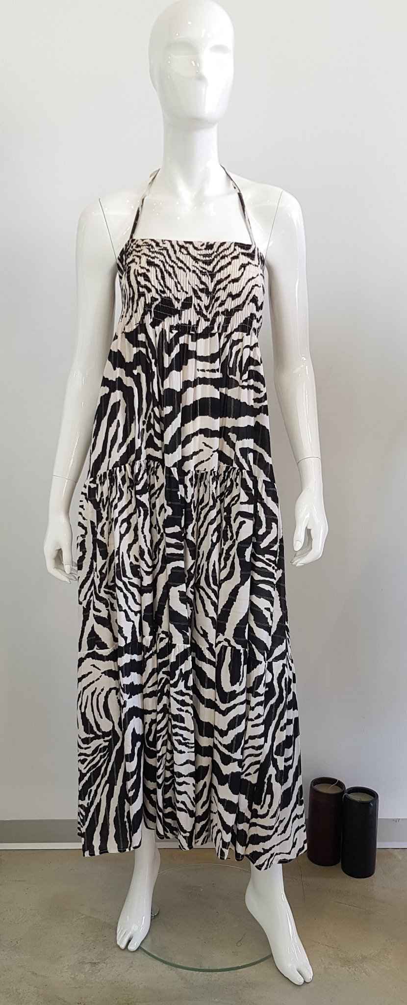 Abito lungo donna zebrato moki b Mod. 0313