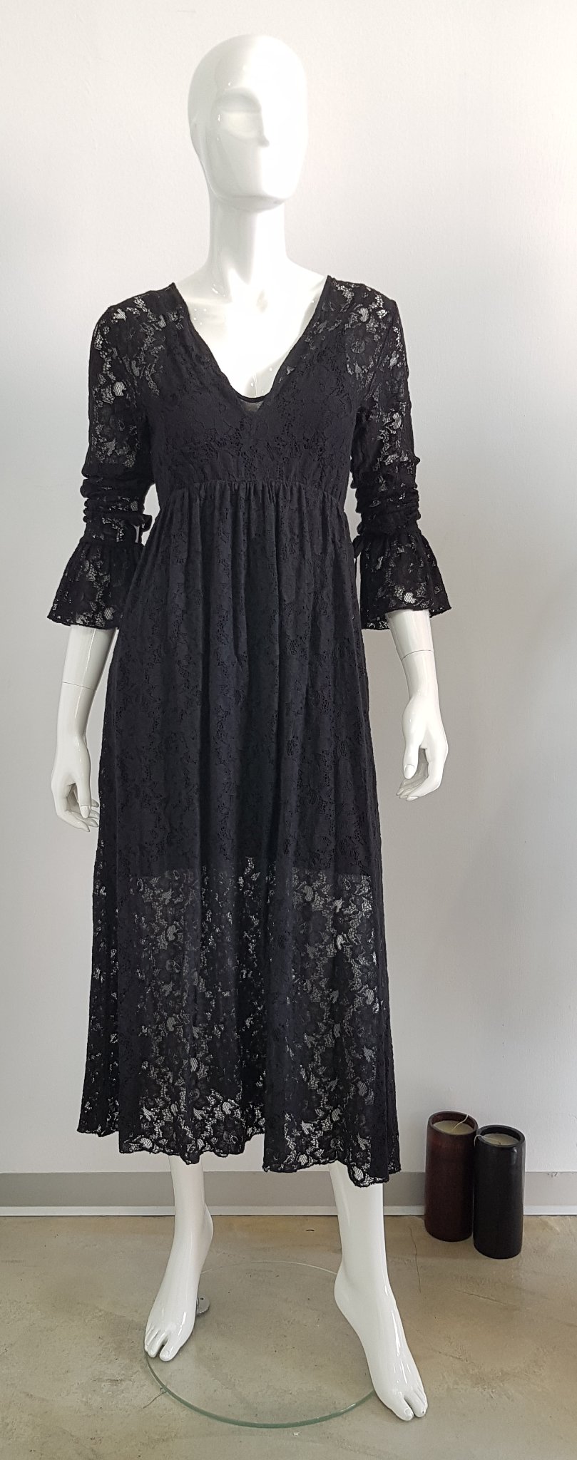 Abito lungo donna in pizzo Moki b Mod. 0310