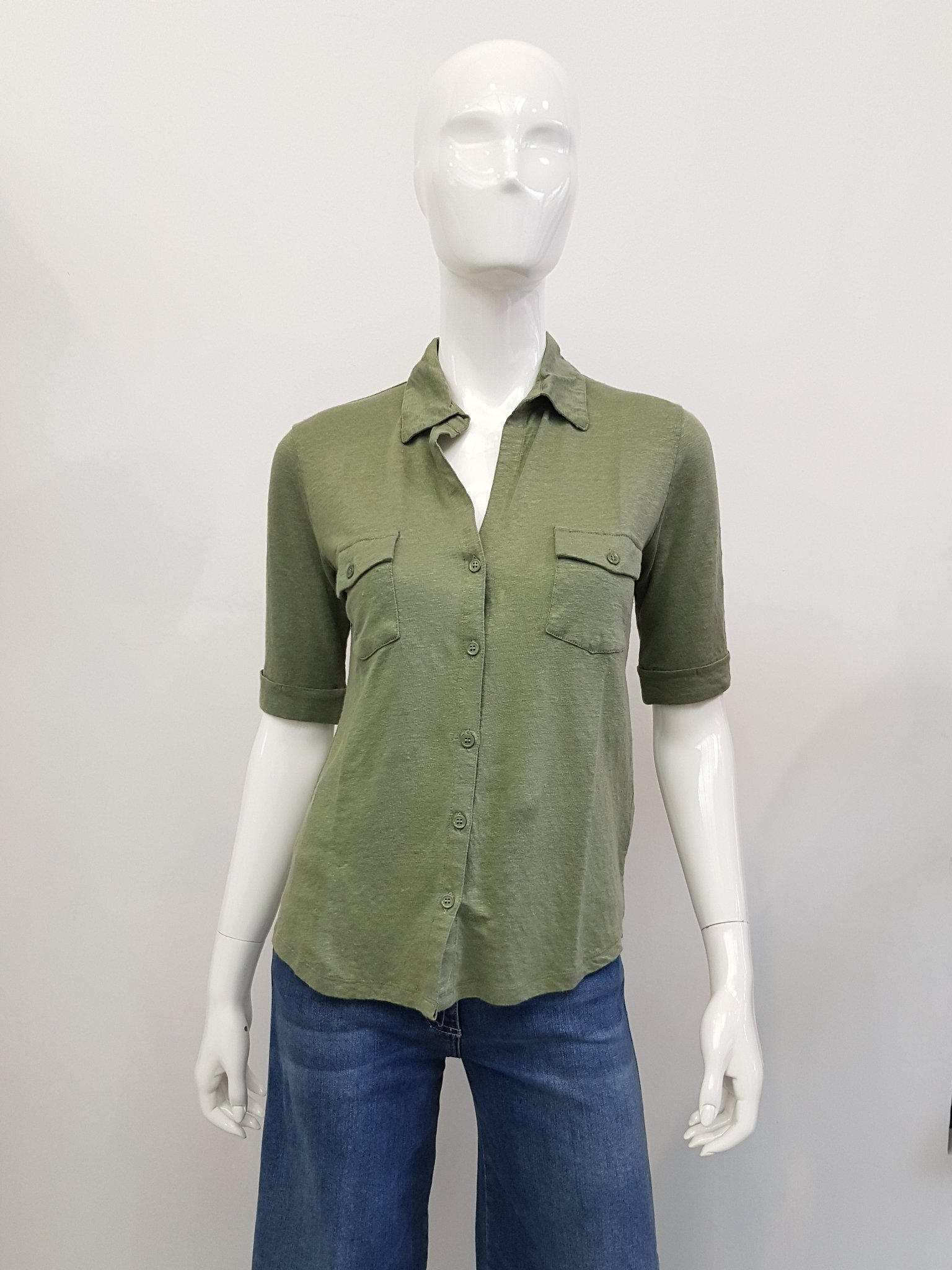 Maglia/camicia in lino donna Majestic Mod. FCH014