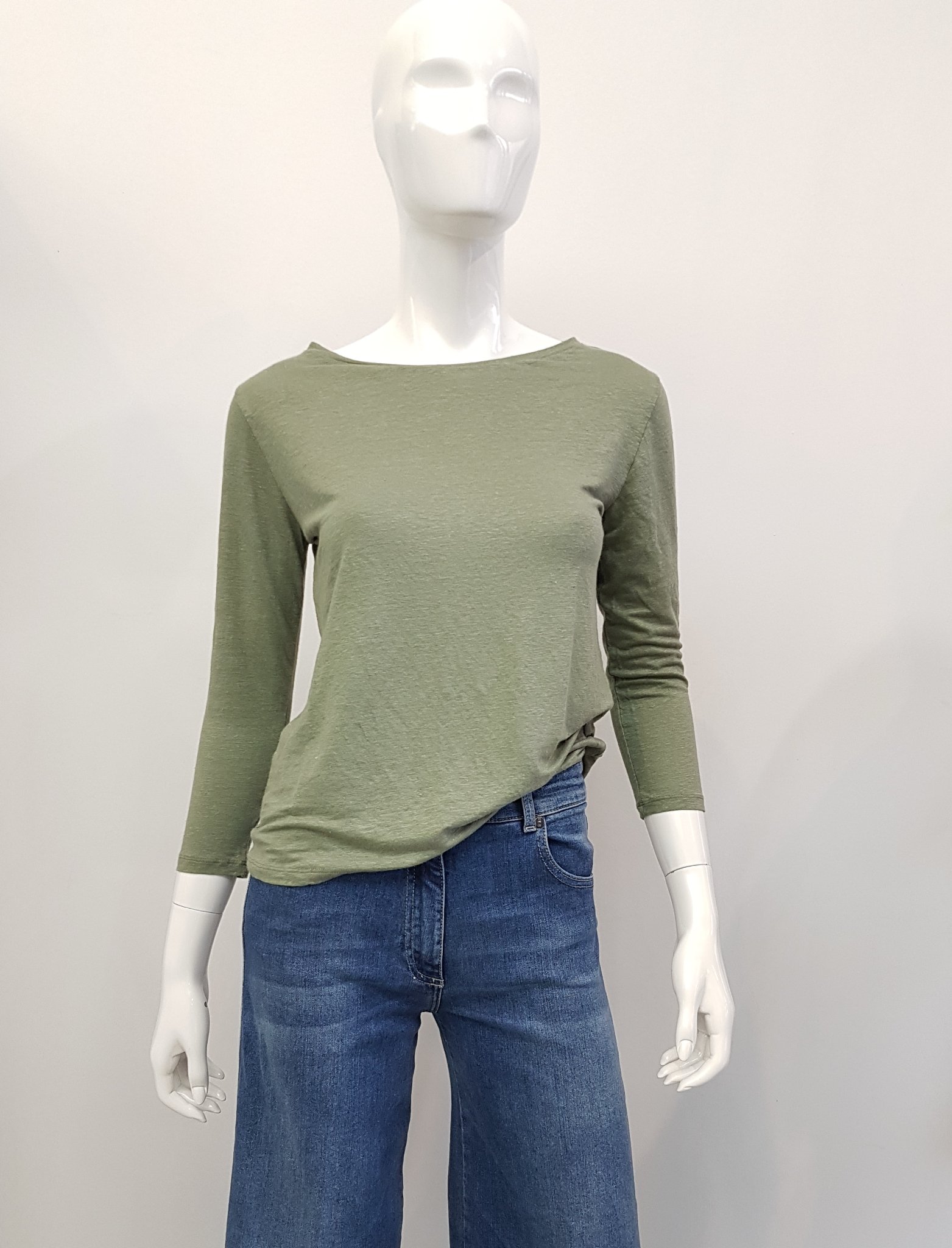 Maglia lino scollo barchetta Majestic Mod. FTS397