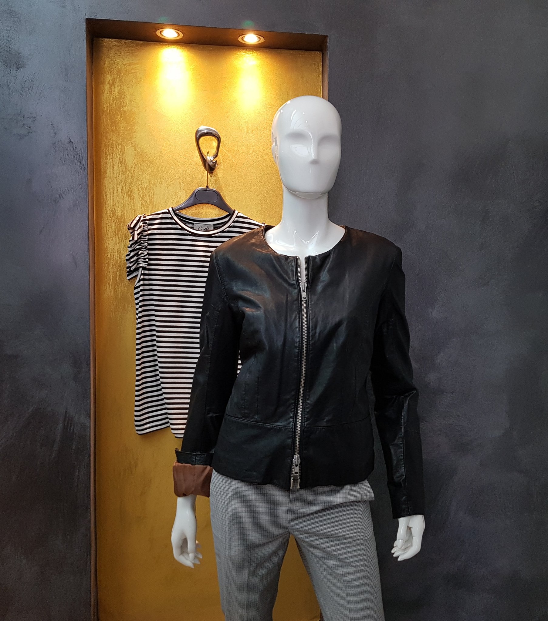 Giubbino pelle biker Bully Mod. 6310