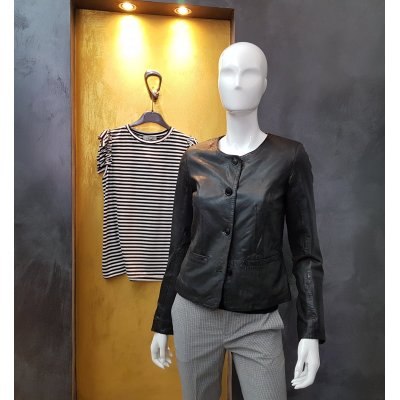 Giubbino chanel pelle donna manica 3/4 Bully Mod. 6511