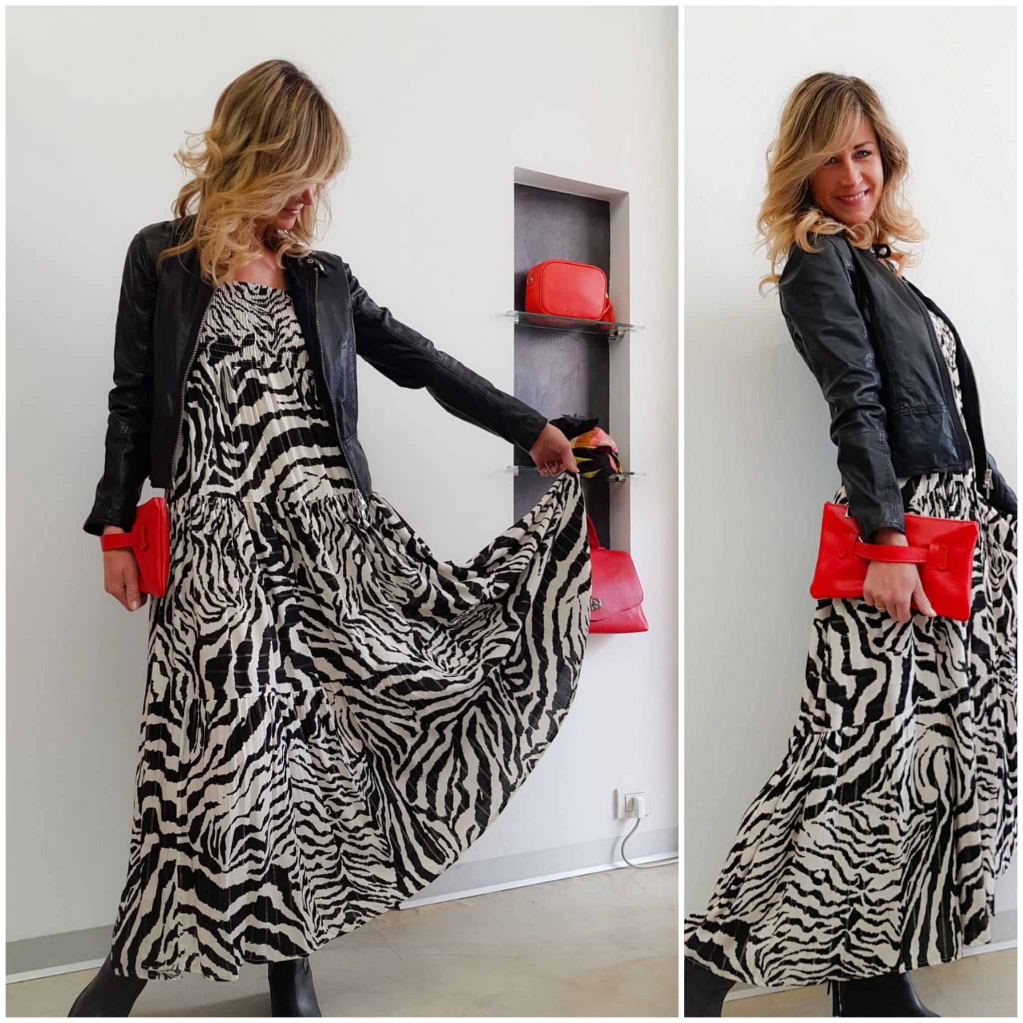 Giubbino biker in pelle Bully Mod. 6518