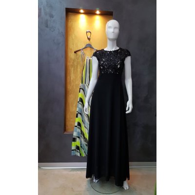 Abito lungo con paillettes Croche' Mod. 7486