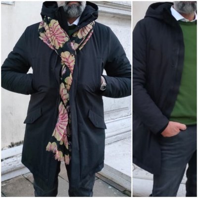 PIUMINO CON CAPPUCCIO PLEOPLE OF SHIBUYA MOD. KENJIRO PM766