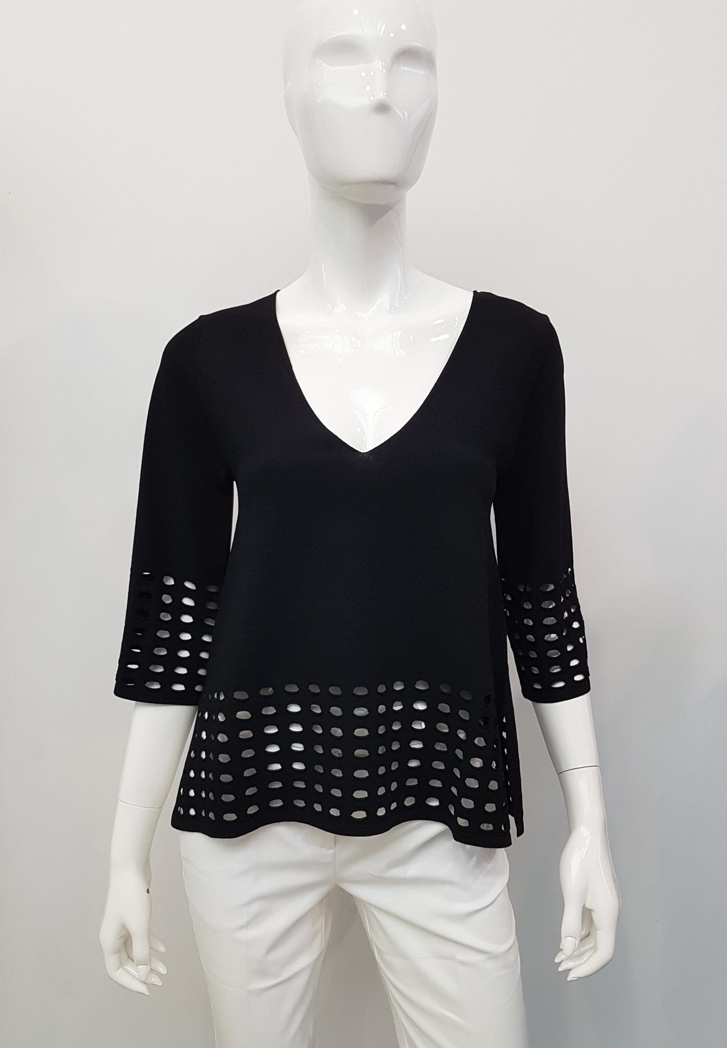 Maglia donna scollo V forata Kangra Mod. 295202