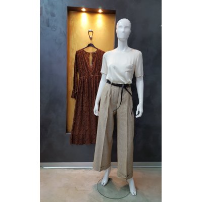 Pantalone donna largo con pences Mod. SIMONA