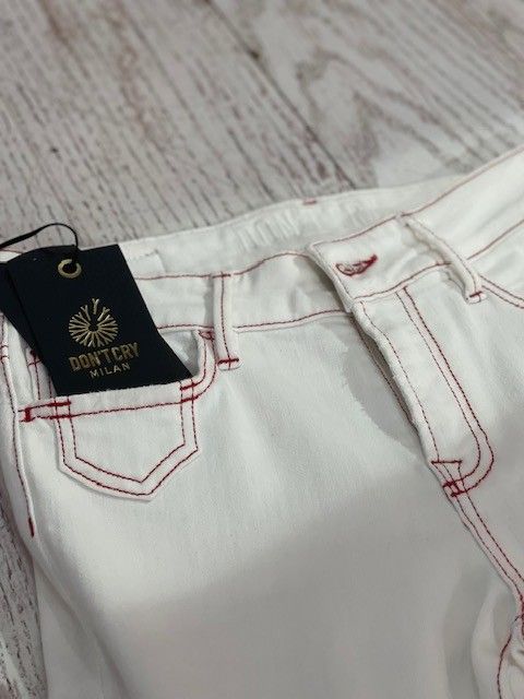 Jeans a zampa bianco Gems
