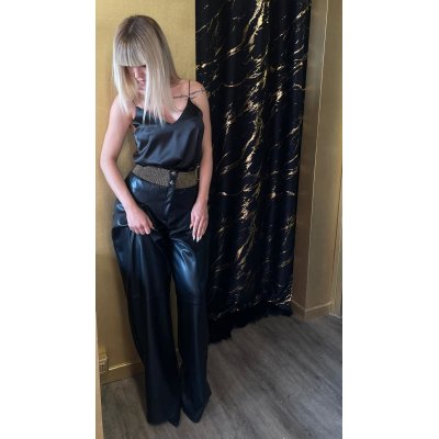 GIL SANTUCCI Pantalone Ecopelle Con Dettagli Oro