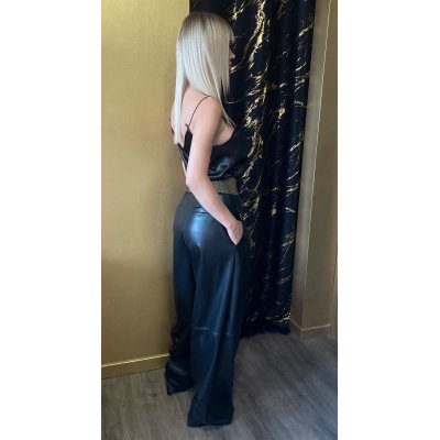 GIL SANTUCCI Pantalone Ecopelle Con Dettagli Oro