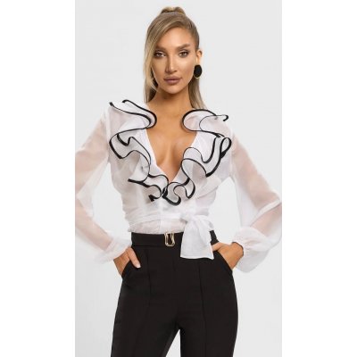 BBY Camicia Velo con volant Bianco