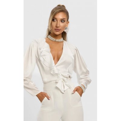 BBY Camicia Velo Con Volant Perla