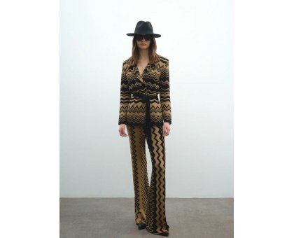 AKEP Pantalone a Zampa In Jacquard