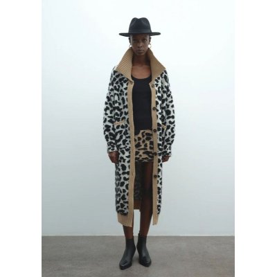 AKEP Cappotto Maculato In Maglia Base Bianca