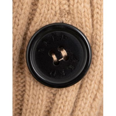 AKEP Cappotto Maculato In Maglia Base Sabbia