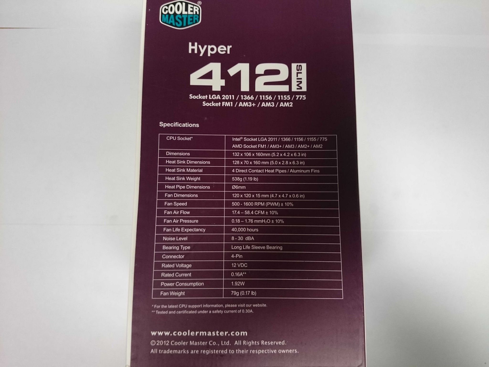 Dissipatore Cpu Cooler Hyper CMY412 Slim LGA1155 Cooler Mast