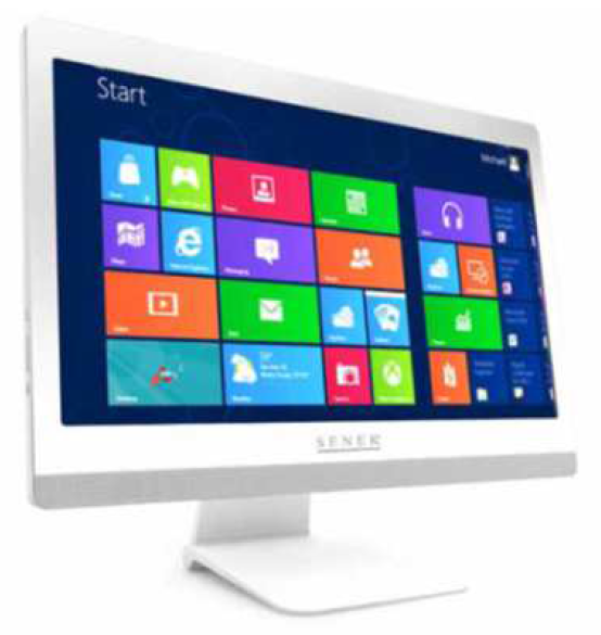 BUNDLE PC Win10 + Kit gestione POS Instant Commerce - AIOT Senek 20" Attractive Total White 8Gb i3-7100 SSD240Gb