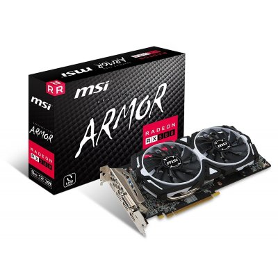 MSI Radeon RX 580 ARMOR 8G OC Scheda Grafica, Nero