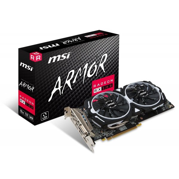 MSI Radeon RX 580 ARMOR 8G OC Scheda Grafica, Nero