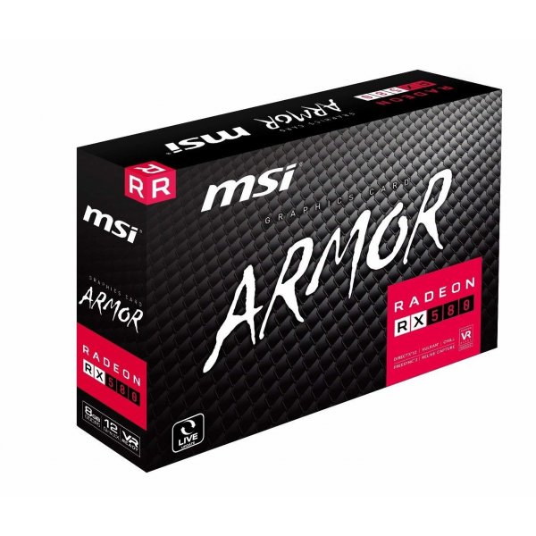 MSI Radeon RX 580 ARMOR 8G OC Scheda Grafica, Nero