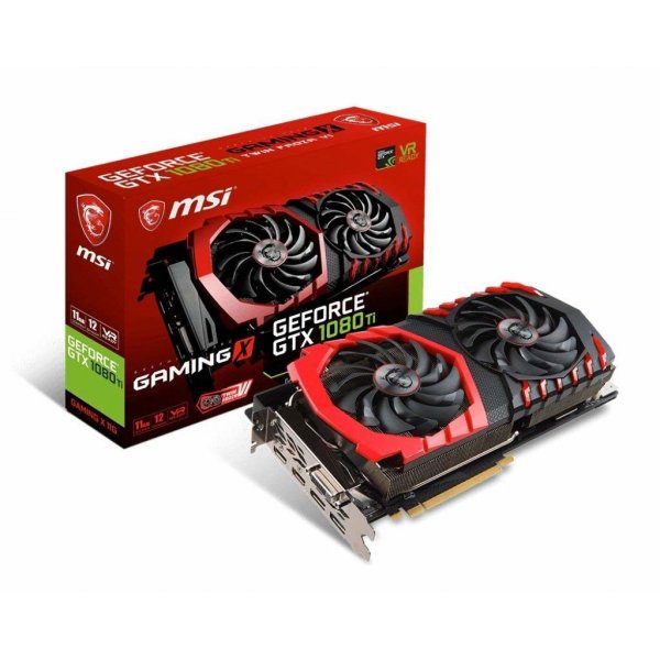 MSI GeForce GTX 1080 TI Gaming X 11G Scheda Grafica PCIE 3.0, 11 GB, GDDR5X 352 bit, 11.01 GHz, 1569 MHz, Nero