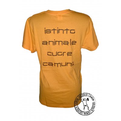 Maglietta T-Shirt Incisioni Rupestri Cervi In Amore Unisex Arancione