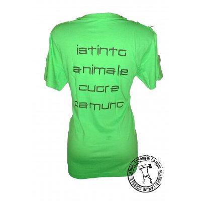Maglietta T-Shirt Incisioni Rupestri Cervi in Amore Unisex Verde