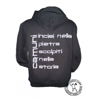 Felpa Incisioni Rupestri Pugili Camuni Unisex Blu