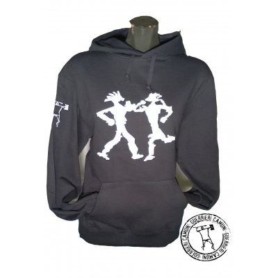 Felpa Incisioni Rupestri Pugili Camuni Unisex Blu