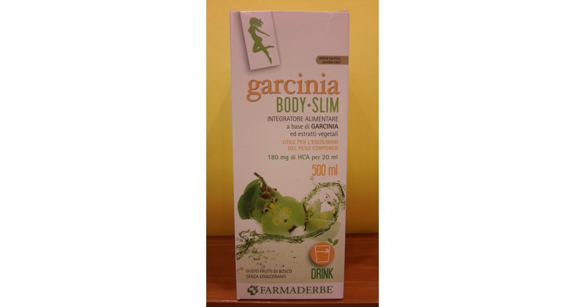 test italiano orale 500  SLIM   FARMADERBE  20  ml BODY Garcinia